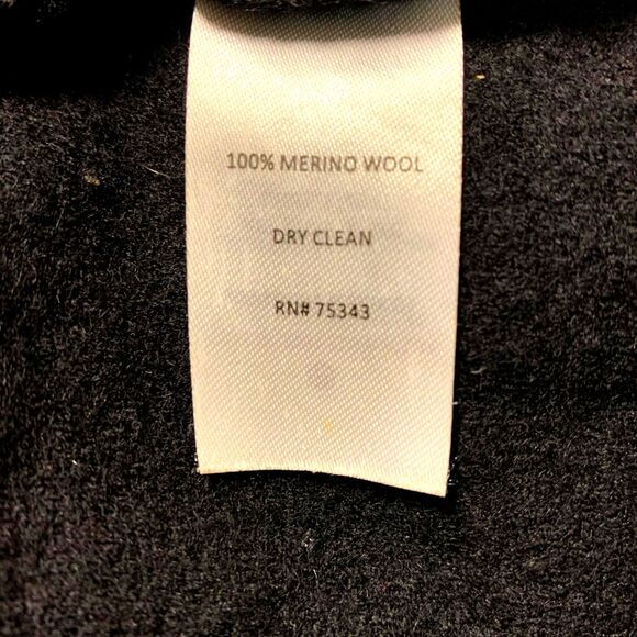 Cynthia Rowley Merino Wool Cardigan Women's Large Black Sweater Open Front - Picture 6 of 8